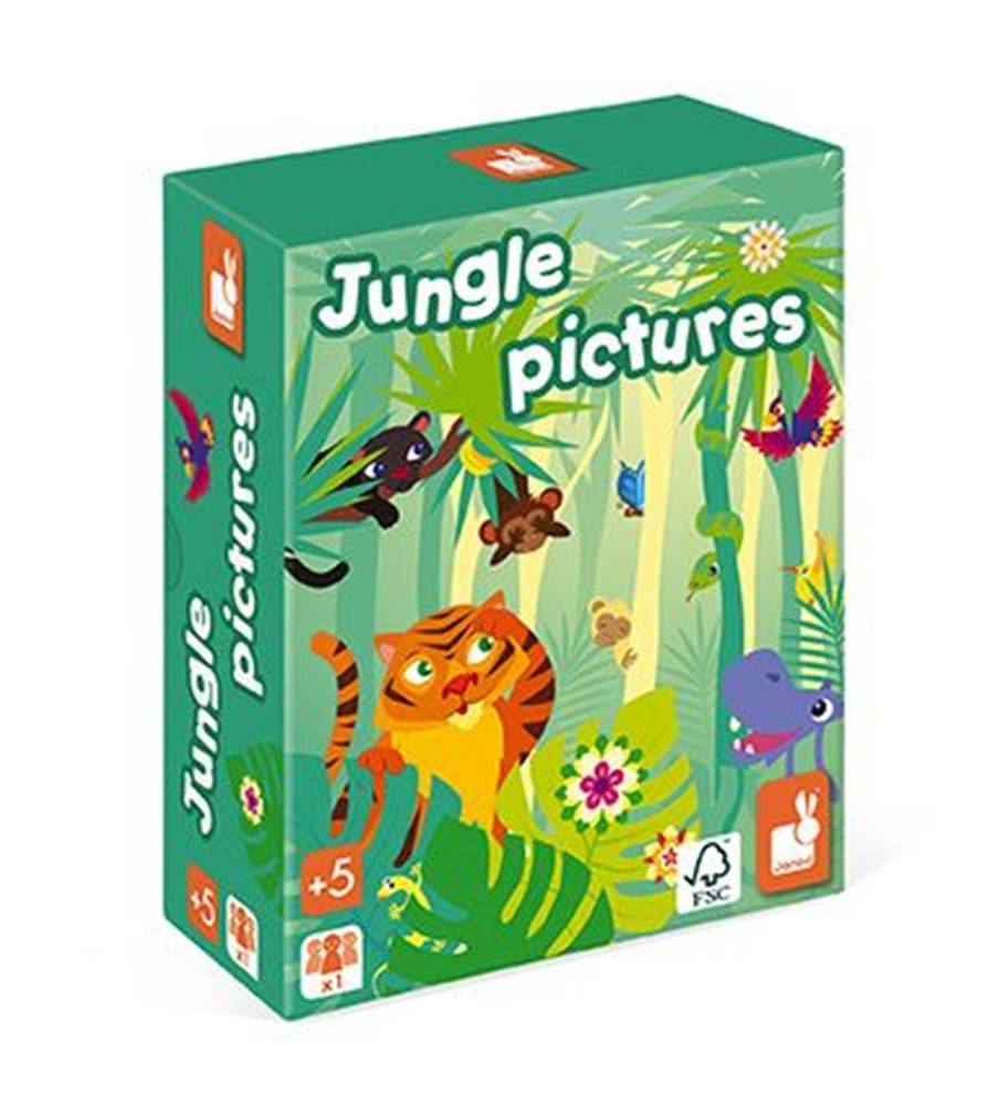 Janod  Logická hra pre deti Obrázky z džungle značky Janod