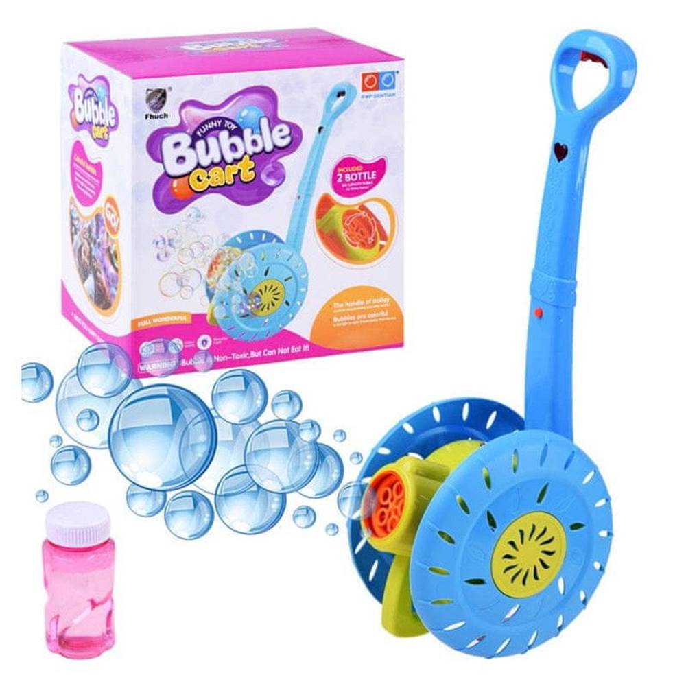 JOKOMISIADA  Tlačidlo vypúšťa mydlové bubliny,  modré značky JOKOMISIADA