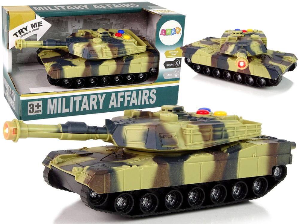 Lean-toys  Vojenský tank 1:32 Moro Brown Sound Lights značky Lean-toys