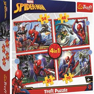 Trefl  Puzzle Hrdina Spiderman 4v1 (35, 48, 54, 70 dielikov) značky Trefl