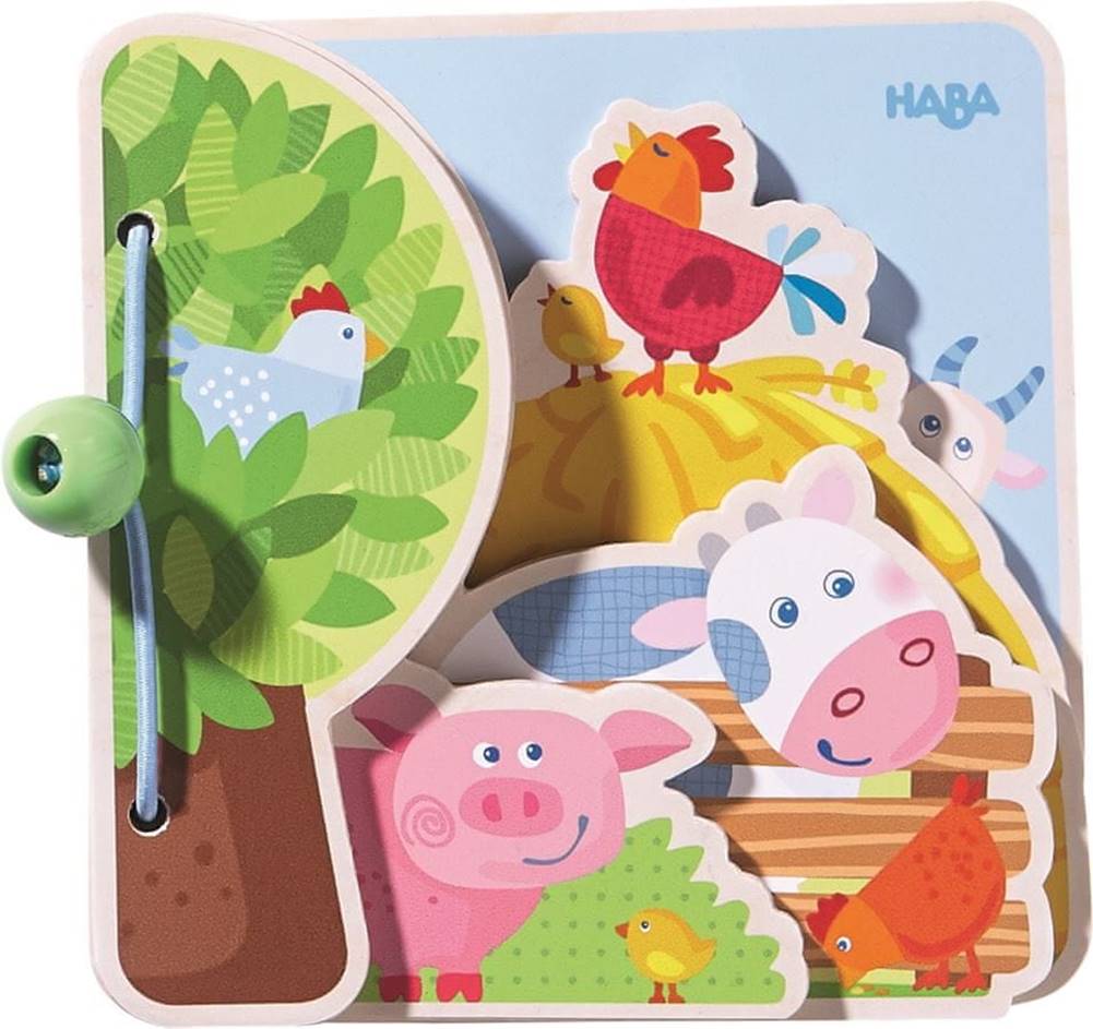 HABA  Drevená kniha pre najmenších Farma značky HABA