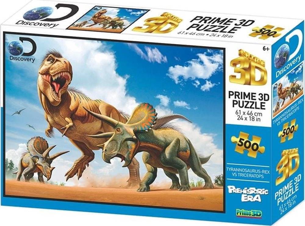 Prime 3D  Puzzle T-Rex vs.Triceratops 3D 500 dielikov značky Prime 3D