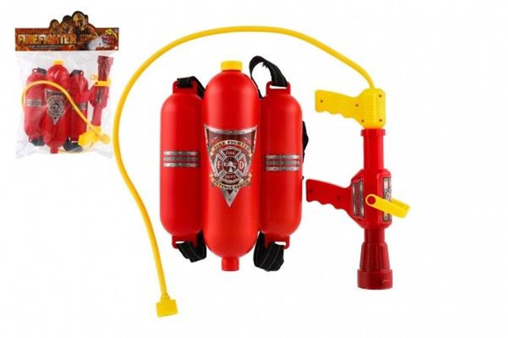 Teddies  Vodná pištoľ hasičská so zásobníkom na chrbát plast v sáčku značky Teddies