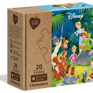 Clementoni Play For Future Puzzle Kniha džunglí a Peter Pan 2x20 dielikov
