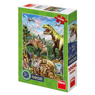 Dino Toys  Puzzle 100XL Svet dinosaurov neon značky Dino Toys