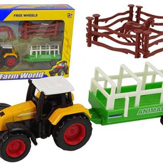 Lean-toys Poľnohospodárska súprava Traktor s prívesom Kôň 1:64