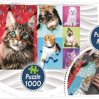 Trefl Puzzle Mačky 1000 dielikov + podložka na puzzle