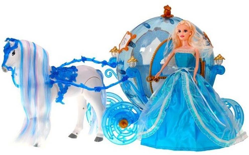 iMex Toys   Interaktívny kočiar s chodiacim koňom a bábikou značky iMex Toys