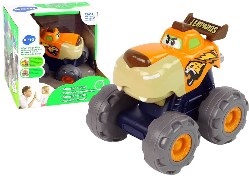 Lean-toys  Monster Truck Off-road batoľa Tiger Pull Back Drive značky Lean-toys
