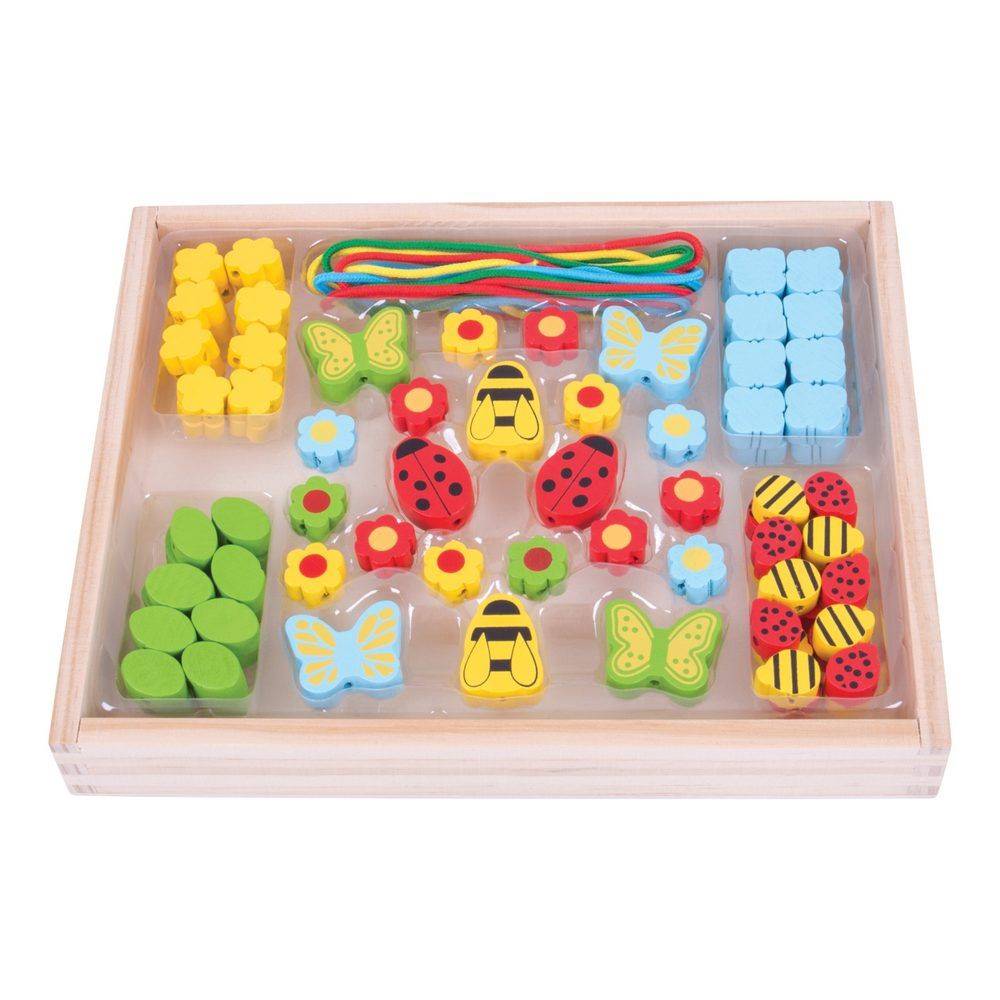 Bigjigs Toys  Dřevěné hračky - Navlékací korálky Louka značky Bigjigs Toys