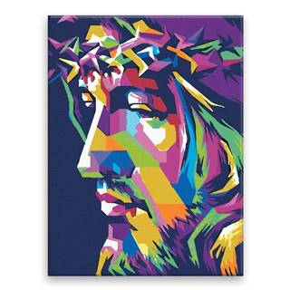 Malujsi Maľovanie podľa čísel - Jesus - 30x40 cm,  bez dreveného rámu