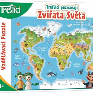 Trefl Puzzle Treflíci spoznávajú zvieratká sveta 48 dielikov