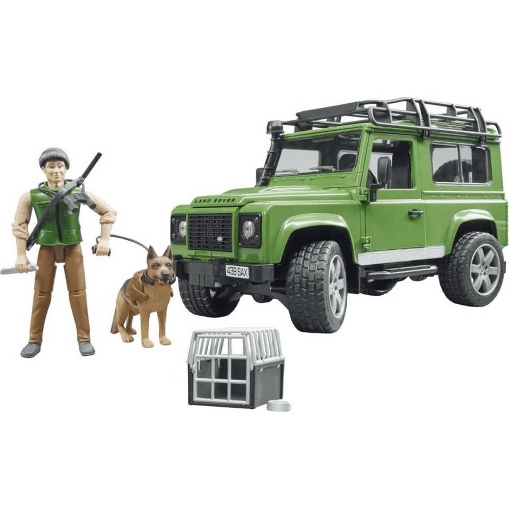 BRUDER  Hračka  - Kombi Land Rover Defender s lesníkom a psom značky BRUDER