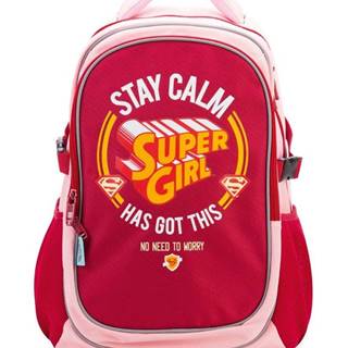 BAAGL Školský batoh s pršiplášťom Supergirl – STAY CALM
