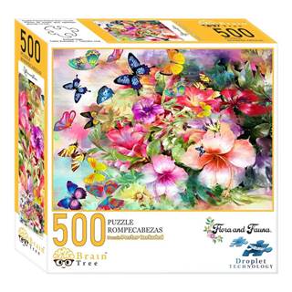 HAMA Brain Tree Puzzle Kvety a motýle 500 dielikov značky HAMA