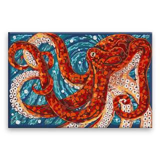 Malujsi Maľovanie podľa čísel - Chobotnica v mozaike - 120x80 cm,  bez dreveného rámu