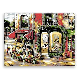Malujsi  Maľovanie podľa čísel - Mestský obchod - 80x60 cm,  plátno vypnuté na rám značky Malujsi