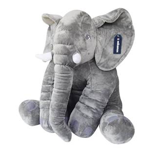 Northix Plyšová hračka,  slon - šedá - 60 cm