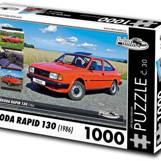 RETRO-AUTA© Puzzle č. 30 Škoda Rapid 130 (1986) 1000 dielikov