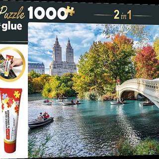 Trefl Sada 2v1 puzzle Október v New Yorku 1000 dielikov s lepidlom