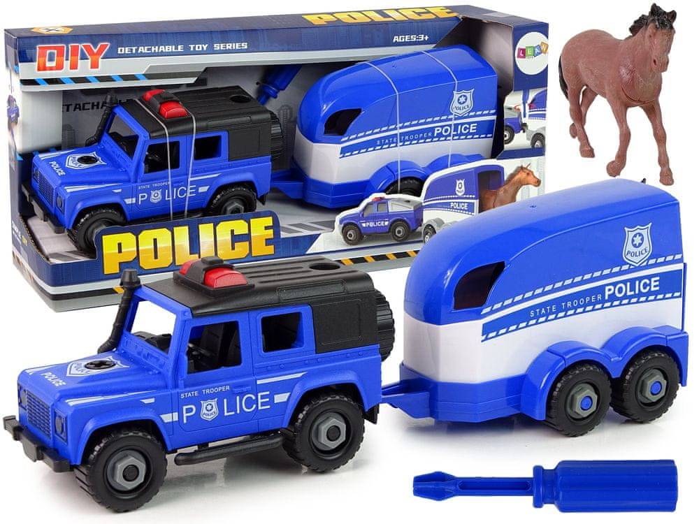 Lean-toys  Off-road auto dopravca polícia DIY kôň značky Lean-toys