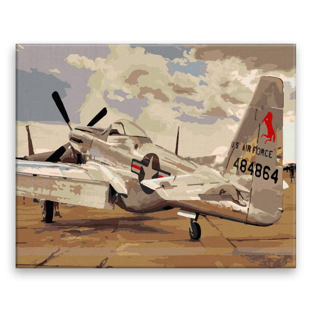 Malujsi  Maľovanie podľa čísel - Historické lietadlá - 100x80 cm,  plátno vypnuté na rám značky Malujsi