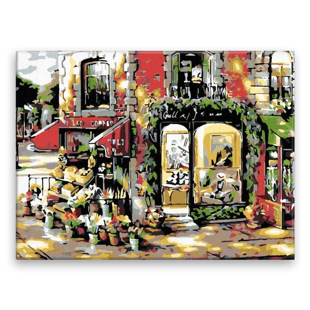 Malujsi  Maľovanie podľa čísel - Mestský obchod - 80x60 cm,  plátno vypnuté na rám značky Malujsi