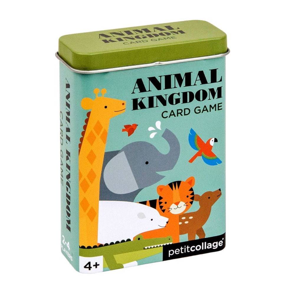 Petit collage  Karty v dóze kráľovstva zvierat značky Petit collage