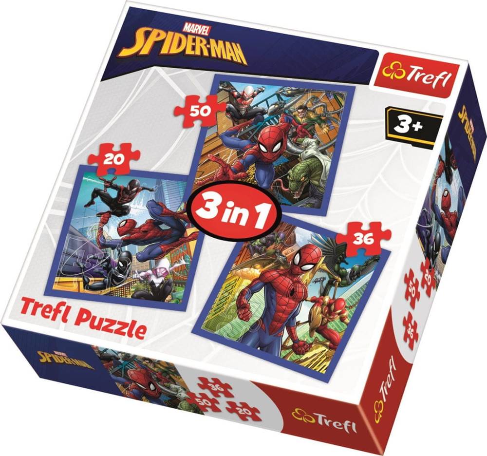 Trefl  Puzzle Spiderman 3v1 (20, 36, 50 dielikov) značky Trefl