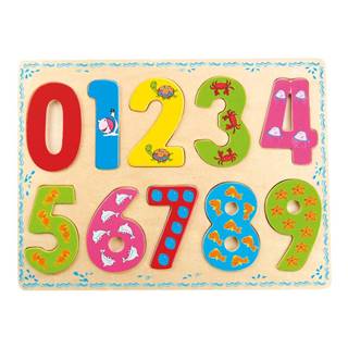 Bino Drevené hračky počítanie puzzle číslice