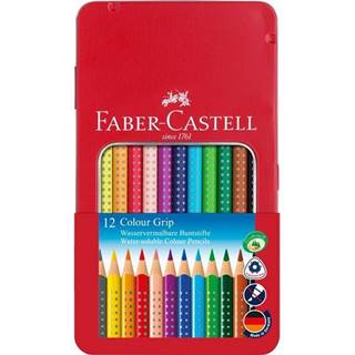 Faber-Castell  Pastelky akvarelové Colour Grip set 12 farebné v plechu značky Faber-Castell