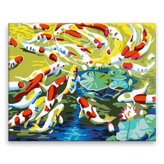 Malujsi  Maľovanie podľa čísel - Japonské ryby - 50x40 cm,  plátno vypnuté na rám značky Malujsi