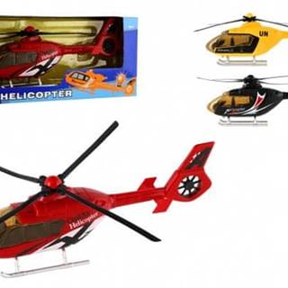 Teddies Vrtuľník/Helikoptéra plast 23cm na batérie so svetlom so zvukom v krabičke 27x11x5cm