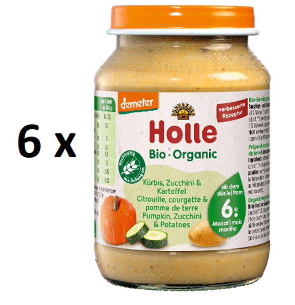 Holle  Bio Cuketa a tekvica so zemiakmi - 6 x 190 g značky Holle