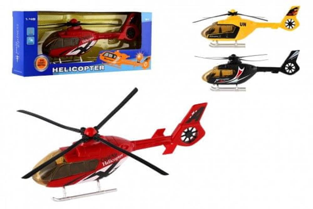 Teddies  Vrtuľník/Helikoptéra plast 23cm na batérie so svetlom so zvukom v krabičke 27x11x5cm značky Teddies
