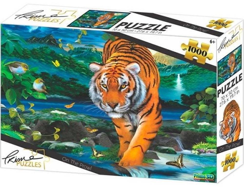 Prime 3D  Puzzle Tiger na love 1000 dielikov značky Prime 3D