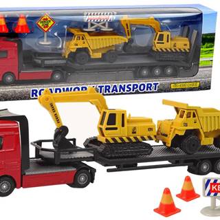 Lean-toys  Prepravca áut Sklápač nákladné auto Bagr Kov 541757A značky Lean-toys