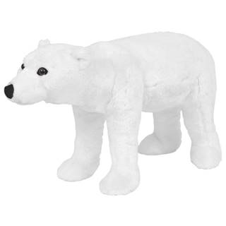 Vidaxl Stojaca plyšová hračka polárny medveď biely XXL