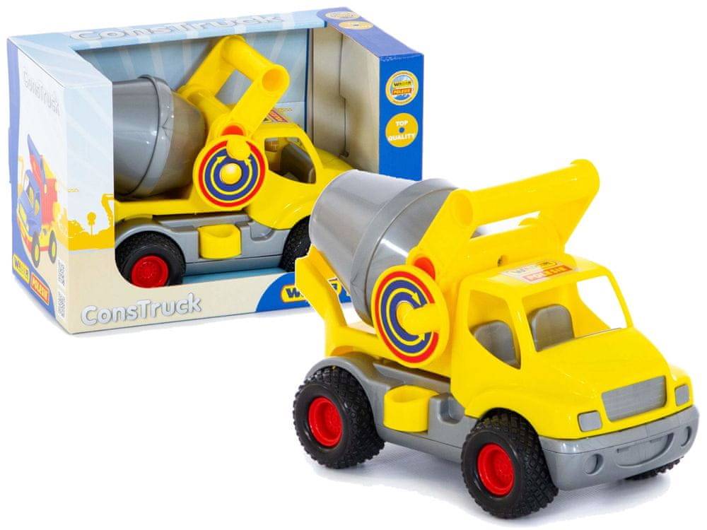 Lean-toys  Nákladné auto s miešačkou na betón značky Lean-toys