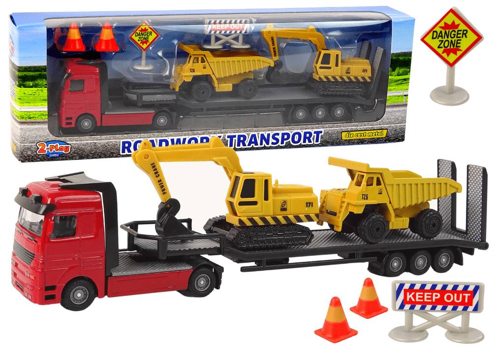 Lean-toys  Prepravca áut Sklápač nákladné auto Bagr Kov 541757A značky Lean-toys