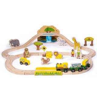 Bigjigs Toys Bigjigs Rail Dřevěná vláčkodráha Safari