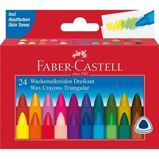 Faber-Castell Voskovky triangular set 24 farebné