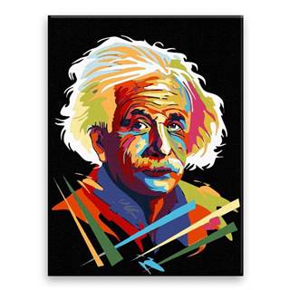 Malujsi Maľovanie podľa čísel - Albert Einstein 01 - 60x80 cm,  plátno vypnuté na rám
