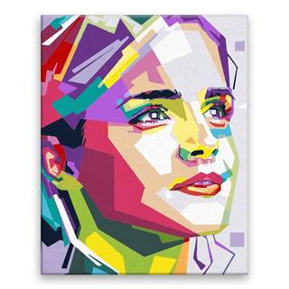Malujsi  Maľovanie podľa čísel - Emma Watson - 80x100 cm,  plátno vypnuté na rám značky Malujsi