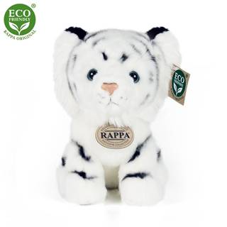 Rappa Plyšový tiger biely sediaci 18 cm ECO-FRIENDLY