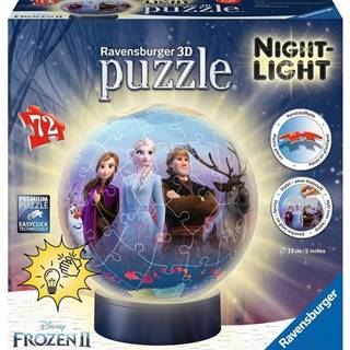 Ravensburger Svietiace puzzleball Ľadové kráľovstvo 2,  72 dielikov
