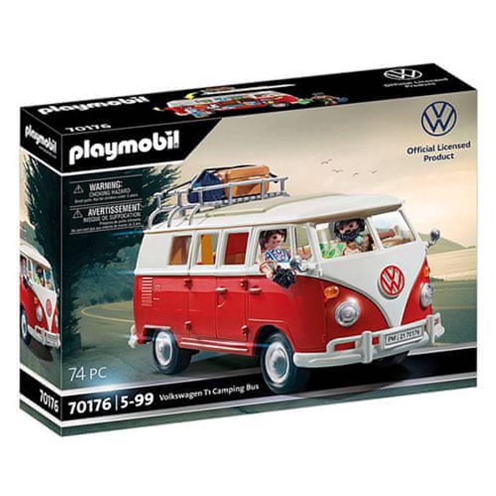 Playmobil  Volkswagen T1 Bulli Camper Van ,  Svet motorov,  74 dielikov značky Playmobil
