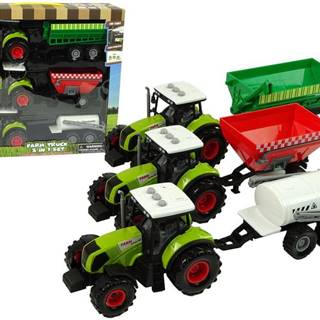 Lean-toys Sada troch traktorov Prívesný postrekovač Poľnohospodársky traktor