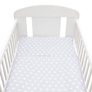 NEW BABY  2-dielne posteľné obliečky 90/120 cm sivé Hviezdičky biele značky NEW BABY