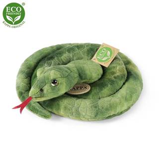 Rappa Plyšový had zelený 90 cm ECO-FRIENDLY